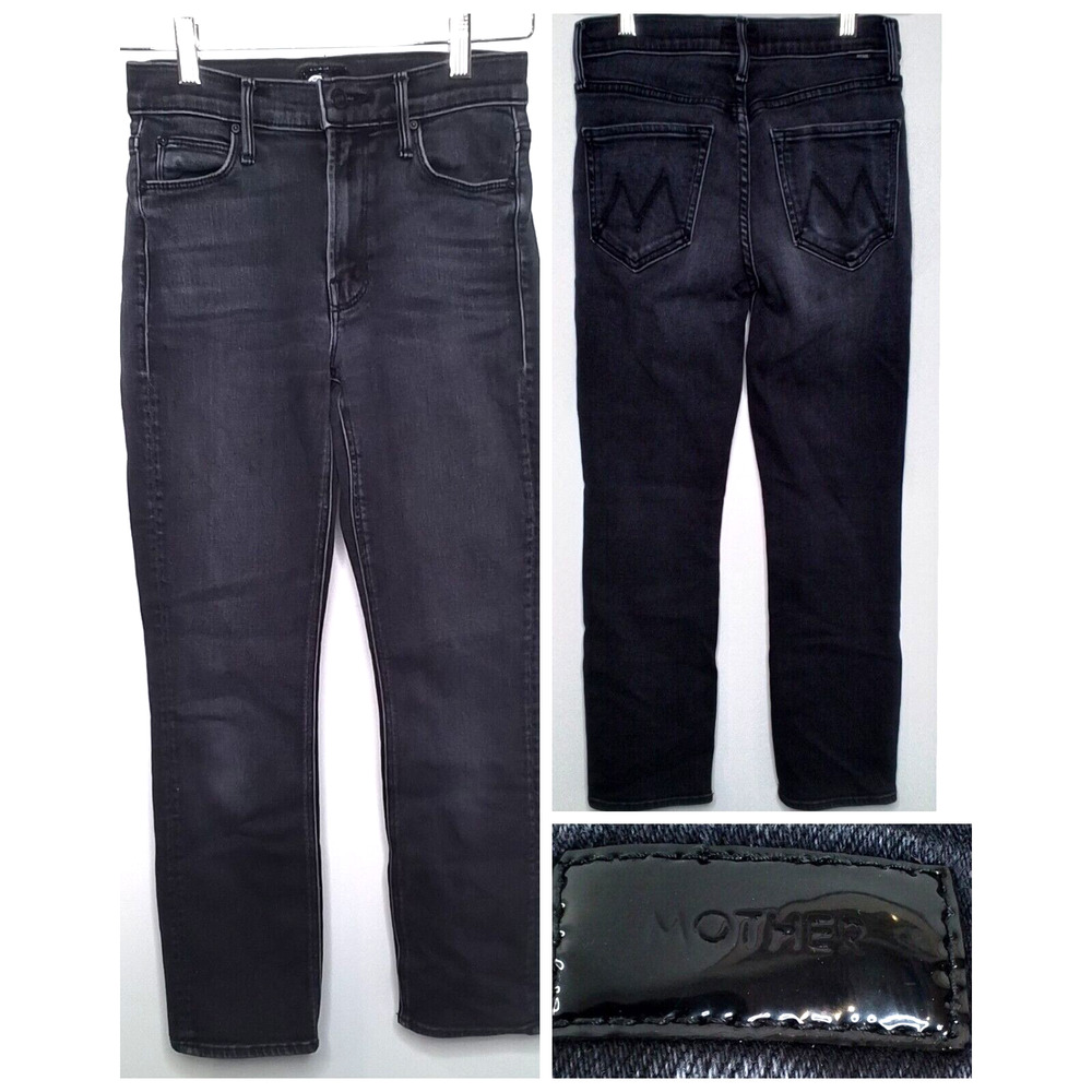 Mother Denim Women's Size 26 The Midrise Dazzler Jean Black #W2958